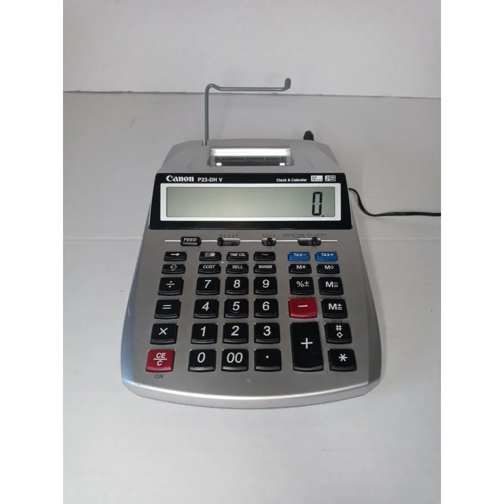 Canon P23-DH V Mini Desktop 2 Color Printing Calculator 12 Digits XL Display